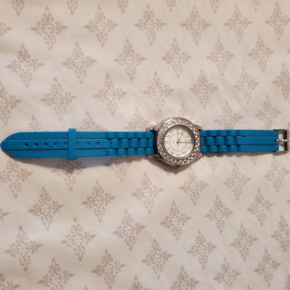 Teal colored watch